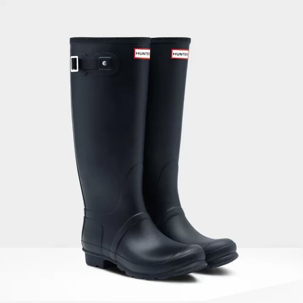 6W - [NEW] Women's‎ HUNTER Original Tall Wide Leg Rain Boots Navy WFT2039RMA